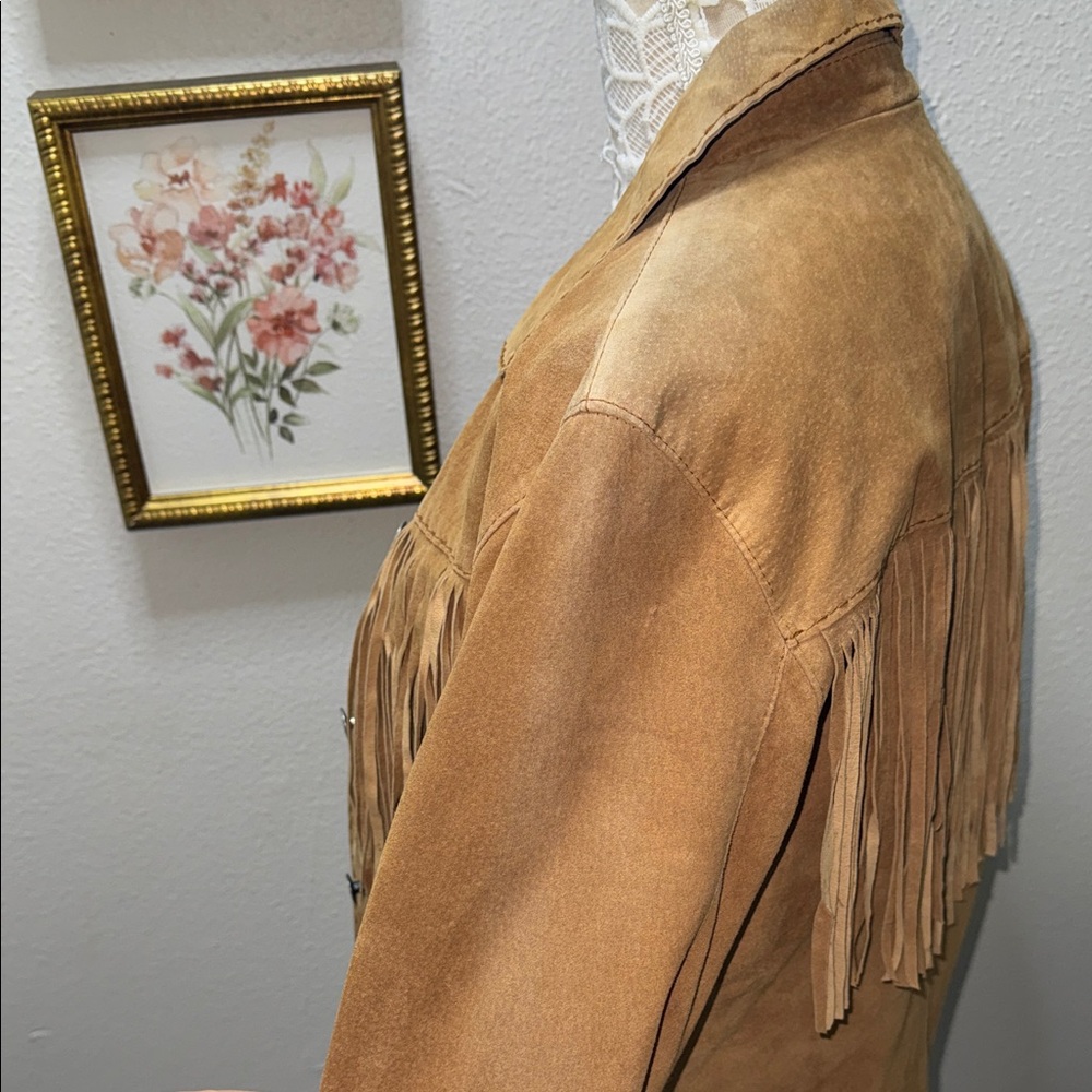 Chico's Camel Fringe Utility Jacket - Picture 8 of 10